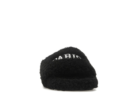 Balenciaga Paris Furry Slide Black