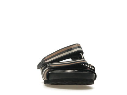 Burberry Check Sandals Birch Brown Black