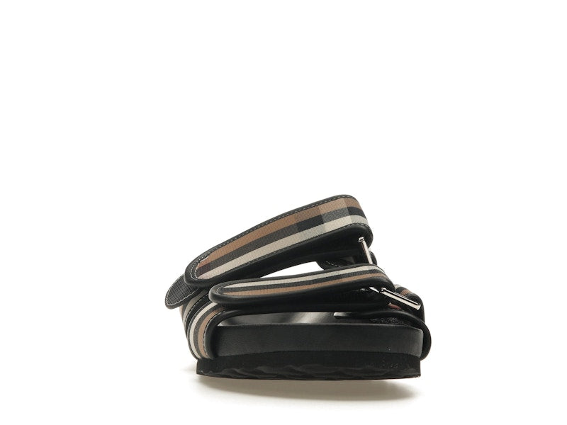 Burberry Check Sandals Birch Brown Black