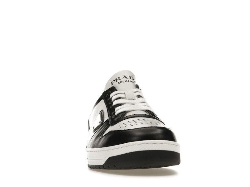 Prada Downtown Low Top Sneakers Leather White Black