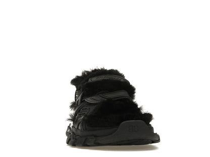Balenciaga Track Sandal Fake Fur Black
