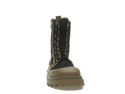 Bottega Veneta Lace-Up Boots Black Green