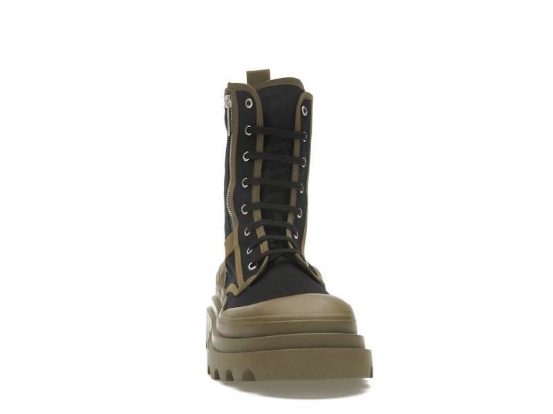Bottega Veneta Lace-Up Boots Black Green