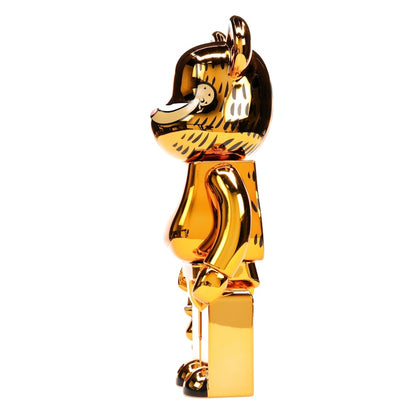 Bearbrick Garfield 100% & 400% Set Gold Chrome Ver.