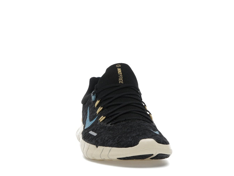 Nike Free Run 5.0 Next Nature Black Anthracite Wheat Gold Noise Aqua (Women's)