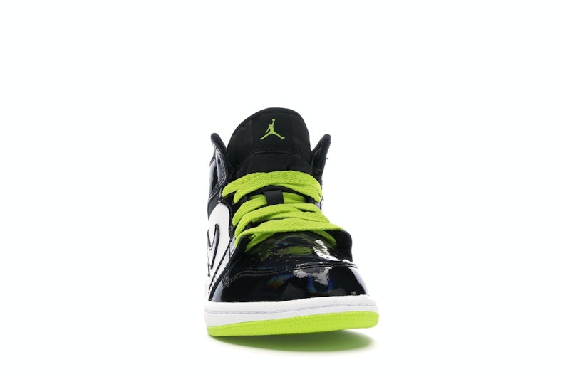 Jordan 1 Mid Black Cyber Mystic Green (PS)