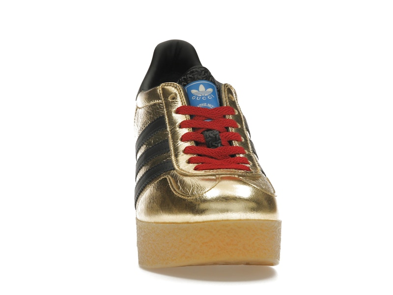 adidas x Gucci Gazelle Wedge Gold Metallic Black (Women's)