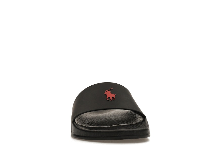 Polo Ralph Lauren Signature Pony Slide Black Red