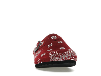 Bravest Studios Suede Paisley Clogs Burgundy