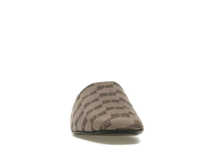 Balenciaga Cozy Jacquard Mules Brown
