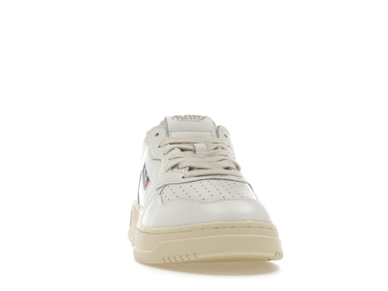 Autry Medalist Leather Low White Green