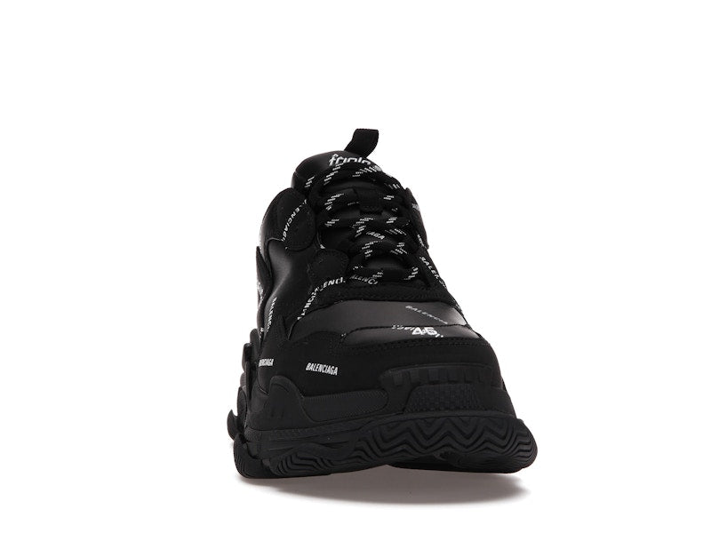 Balenciaga Triple S Allover Logo Black