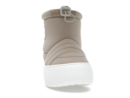 Roger Vivier Viv' Winter Puffy Ankle Boots Beige Crystal Buckle (Women's)