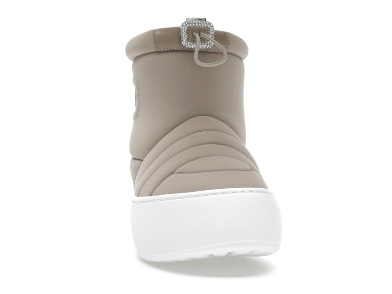 Roger Vivier Viv' Winter Puffy Ankle Boots Beige Crystal Buckle (Women's)