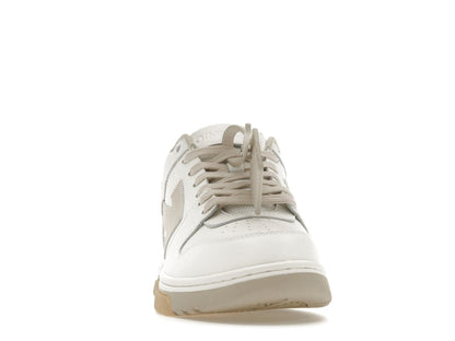 OFF-WHITE Out Of Office OOO Low Tops White Beige