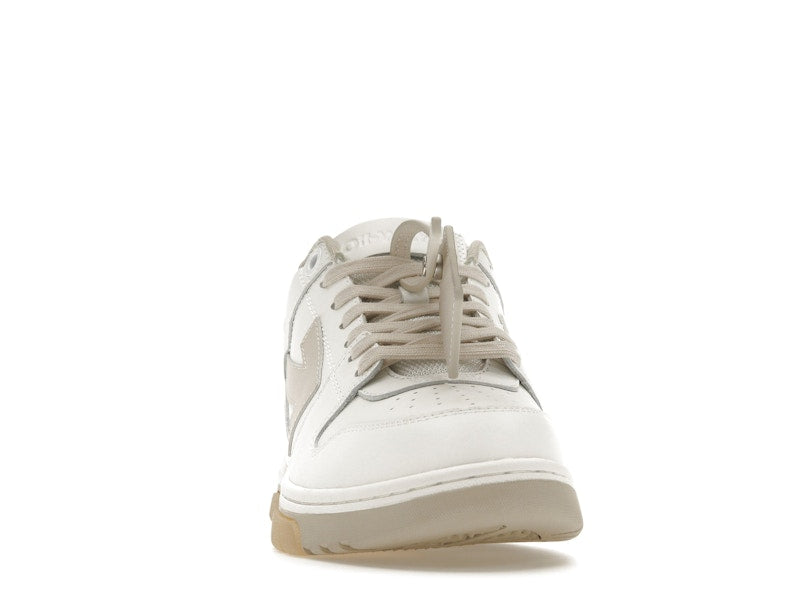 OFF-WHITE Out Of Office OOO Low Tops White Beige