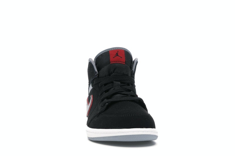 Jordan 1 Mid Black Particle Grey Gym Red (PS)