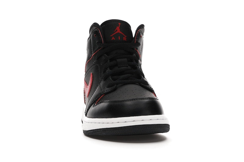 Jordan 1 Retro Mid Black Gym Red (GS)