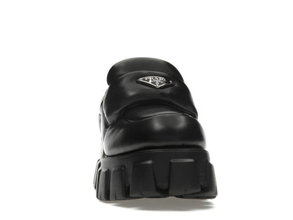 Prada Soft Padded 55mm Loafers Black Nappa Leather