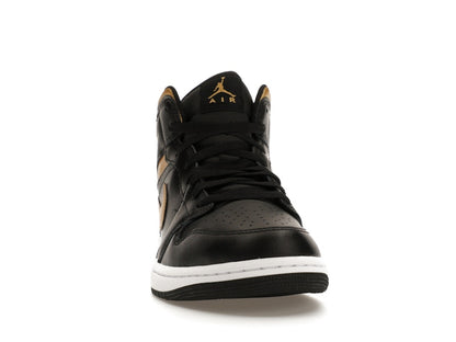 Jordan 1 Mid Black Metallic Gold