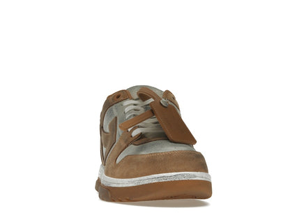 OFF-WHITE Out Of Office "OOO" Low Tops Distressed Brown White