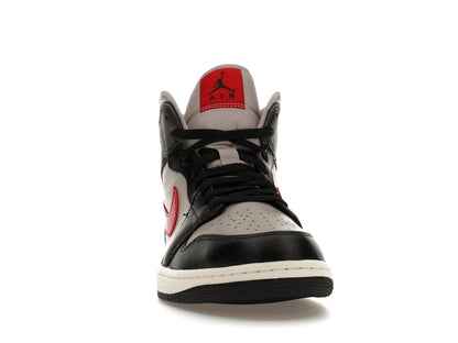 Jordan 1 Mid Black College Grey Gym Red (Women's)