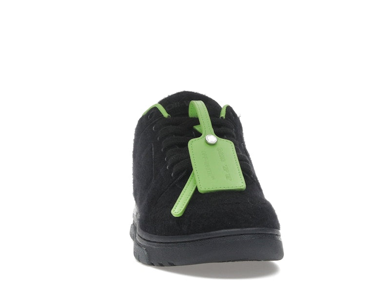OFF-WHITE Out Of Office "OOO" Low Tops Black Green Wool
