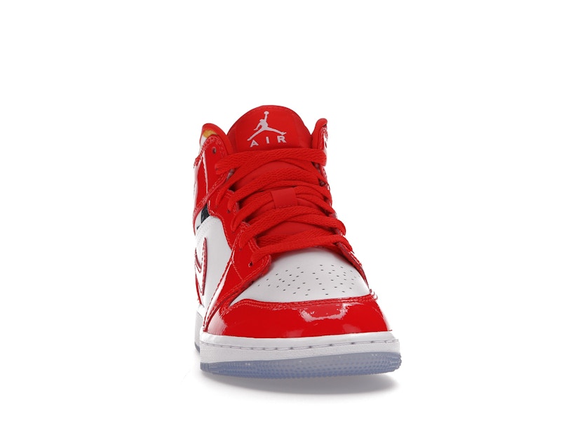 Jordan 1 Mid Barcelona Sweater Red Patent (GS)