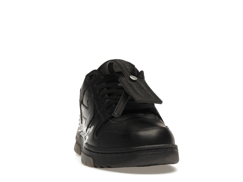 OFF-WHITE OOO Low Tops "For Walking" Black White