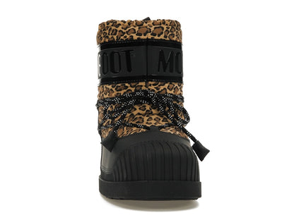Moncler Shedir Snow Boots Palm Angels Black Leopard Print