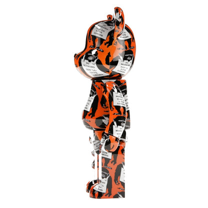 Bearbrick Monkey Sign 100% & 400% Set Orange