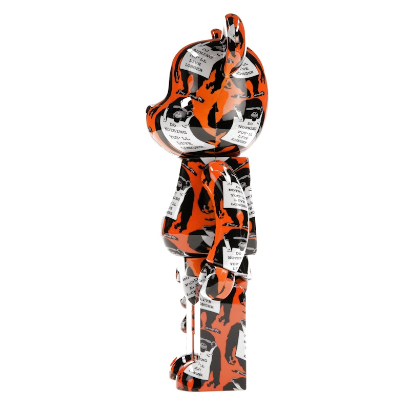 Bearbrick Monkey Sign 100% & 400% Set Orange
