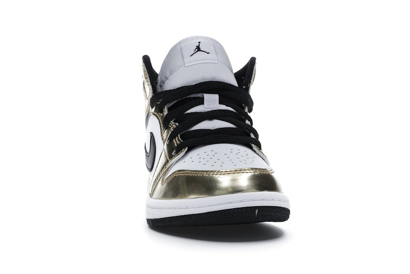 Jordan 1 Mid Metallic Gold Black White (PS)