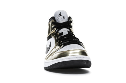 Jordan 1 Mid Metallic Gold Black White