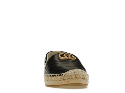 Gucci Double G Espadrille Black Leather