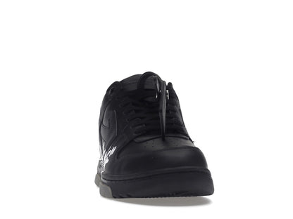 OFF-WHITE Out Of Office OOO "For Walking" Low Tops Black White