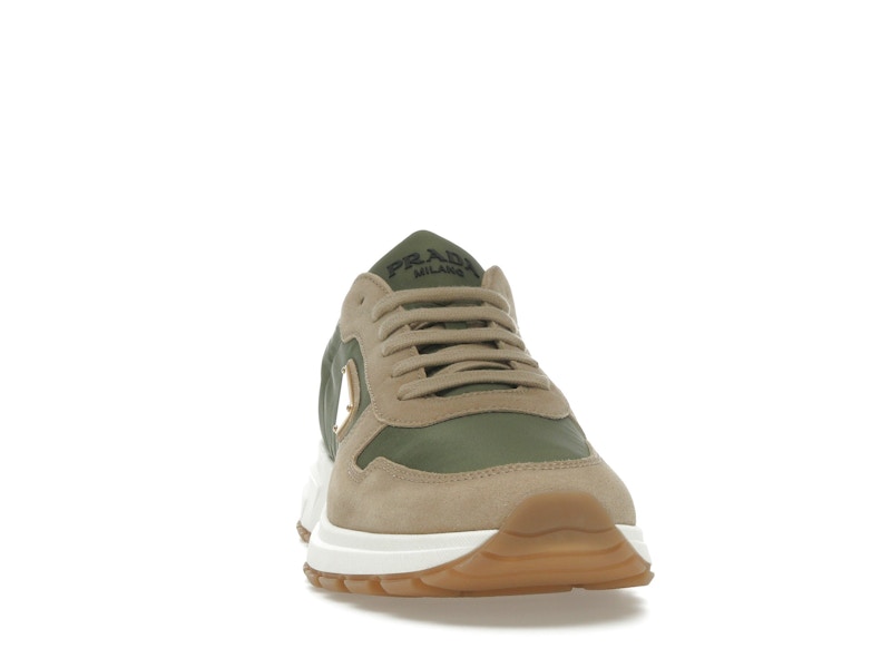Prada PRAX 01 Sneakers Re-Nylon Brushed Leather Ecru Military