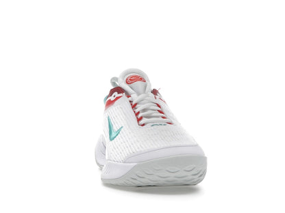Nike Court Zoom NXT HC White Light Silver Habanero Red Washed Teal (Women's)
