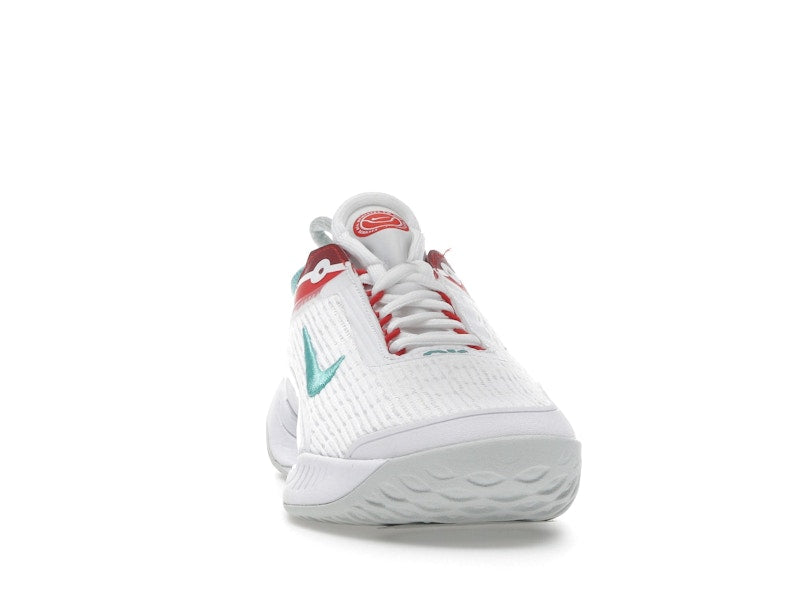 Nike Court Zoom NXT HC White Light Silver Habanero Red Washed Teal (Women's)