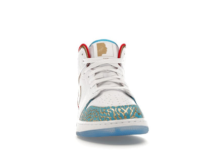 Jordan 1 Mid Sneaker School NC to Chicago (GS)