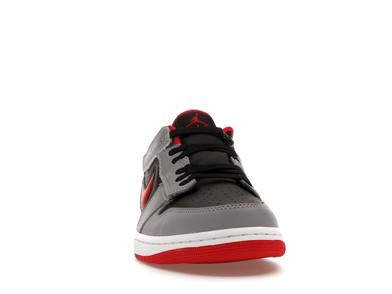 Jordan 1 Low Flyease Fire Red Cement Grey