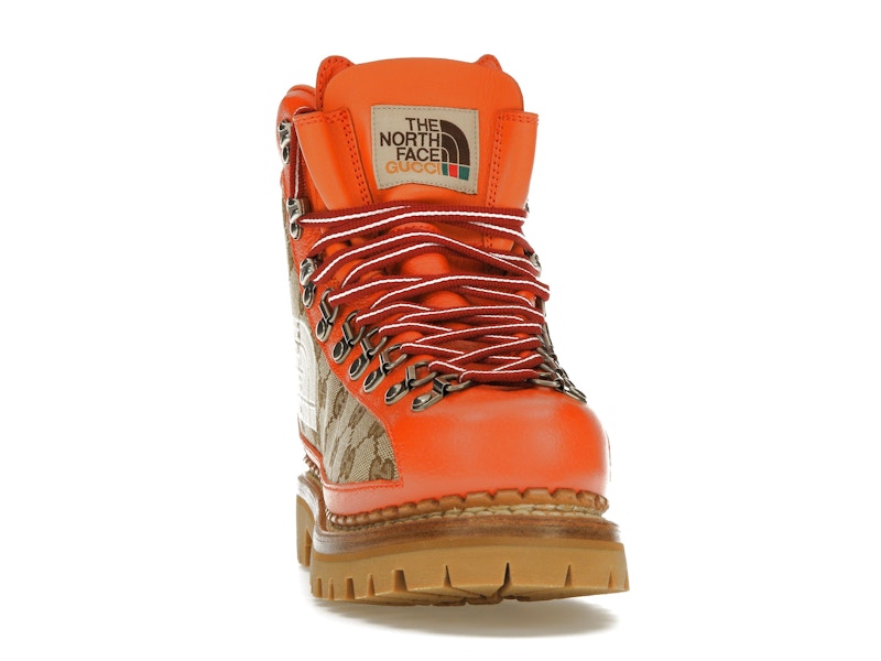 Gucci x The North Face Canvas Leather Boot Beige Orange (Women's)