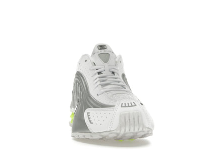Nike Shox R4 White Metallic Silver Volt (Women's)
