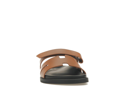 Hermes Chypre Sandal Naturel Black Smooth Calfskin Leather (M)