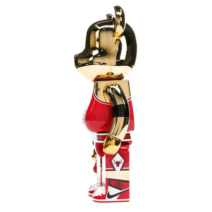 Bearbrick Michael Jordan 1985 Rookie Jersey 100% & 400% Set Gold Chrome