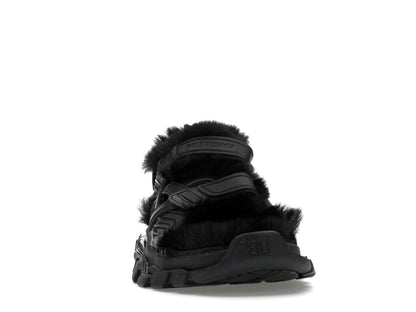 Balenciaga Track Sandal Fake Fur Black (Women's)