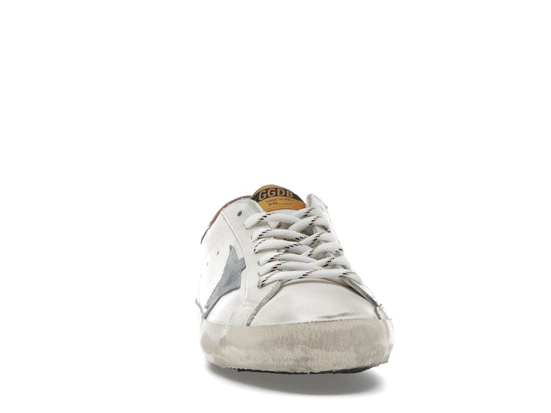 Golden Goose Super-Star White Grey Brown Heel Tab