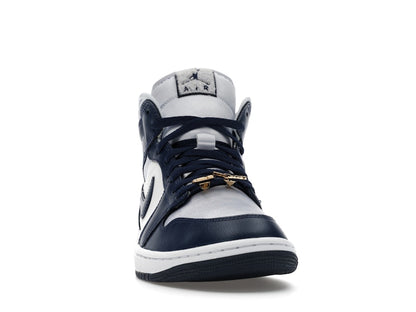 Jordan 1 Mid Football Grey White Midnight Navy (Women's)