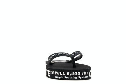 Off-White Logo Typographic Flip Flop Black SS20