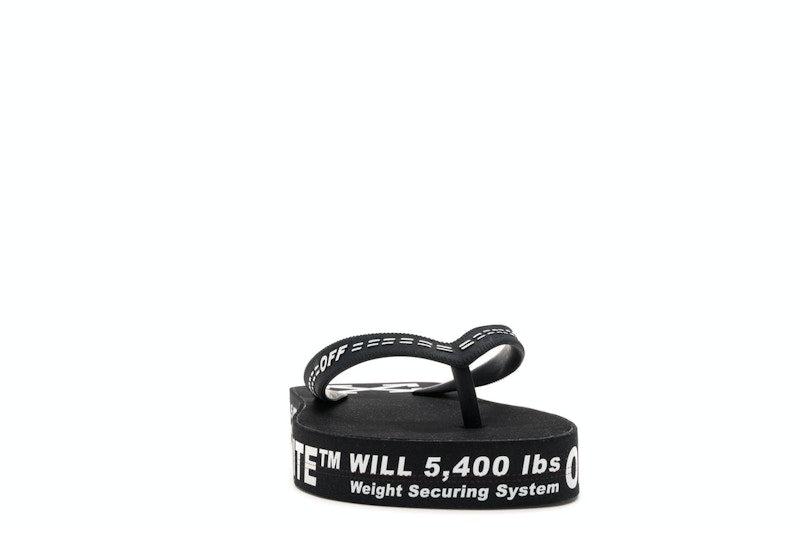 Off-White Logo Typographic Flip Flop Black SS20